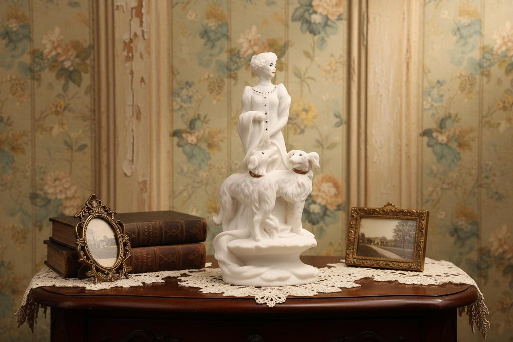 Giuseppe Armani Lady with Two Borzoi Dogs