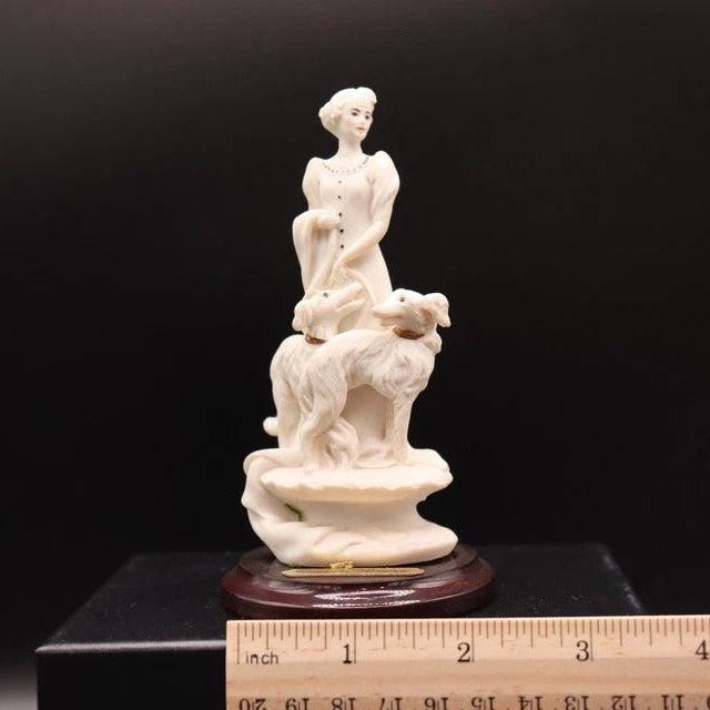 Giuseppe Armani Lady with Two Borzoi Dogs