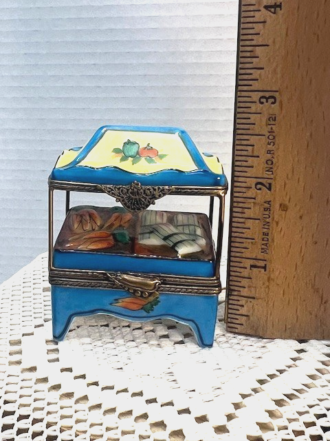 Sweet Limoges Blue Vegetable Cart - LADYBIRD LAUGH