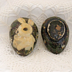 Vintage Hand Painted Papier Mache Egg with the most adorable bunny pictured - LADYBIRD LAUGH