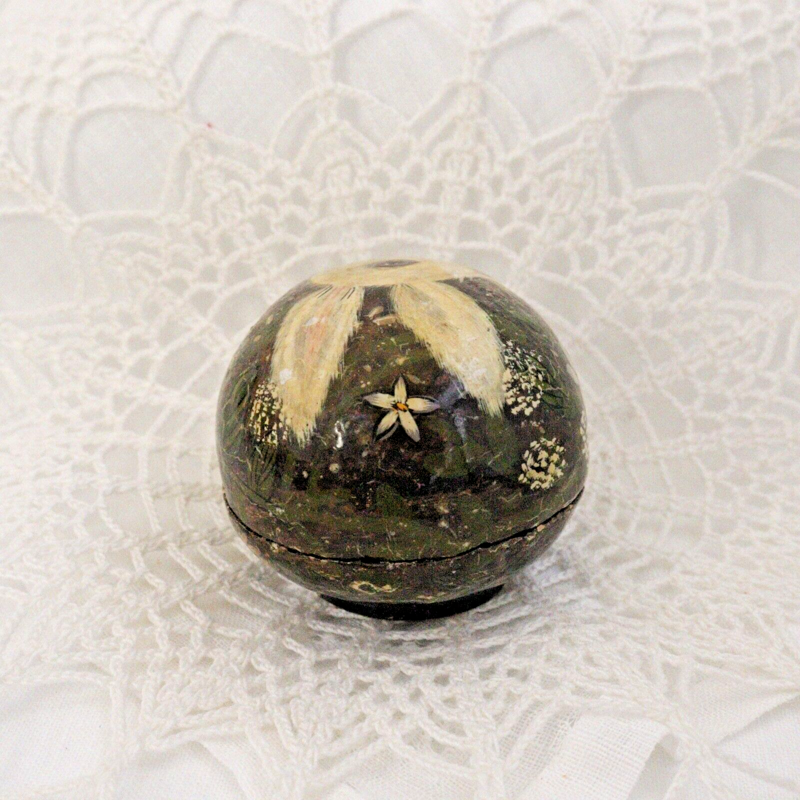 Vintage Hand Painted Papier Mache Egg with the most adorable bunny pictured - LADYBIRD LAUGH