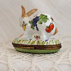 Limoges France Chamart Exclusive Rabbit Trinket Box with Fruit and Flowers – Peint Main