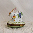 Limoges France Chamart Exclusive Rabbit Trinket Box with Fruit and Flowers – Peint Main