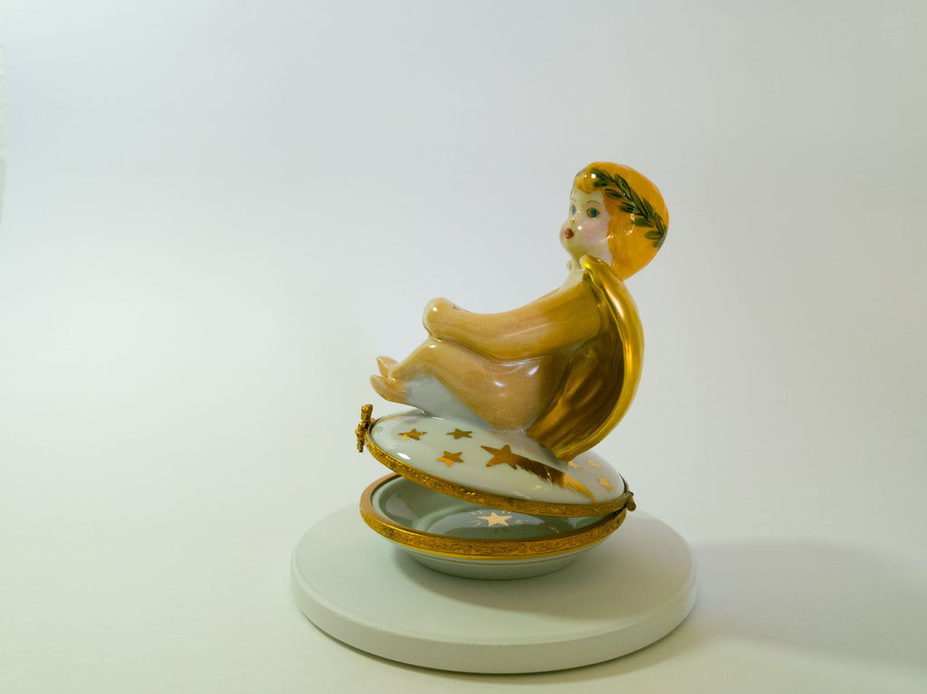 Angel with Gold Wings on Stars Limoges