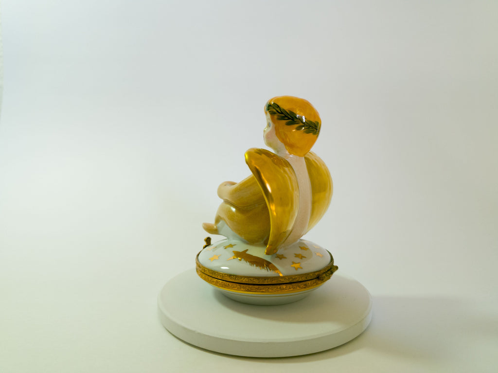 Angel with Gold Wings on Stars Limoges