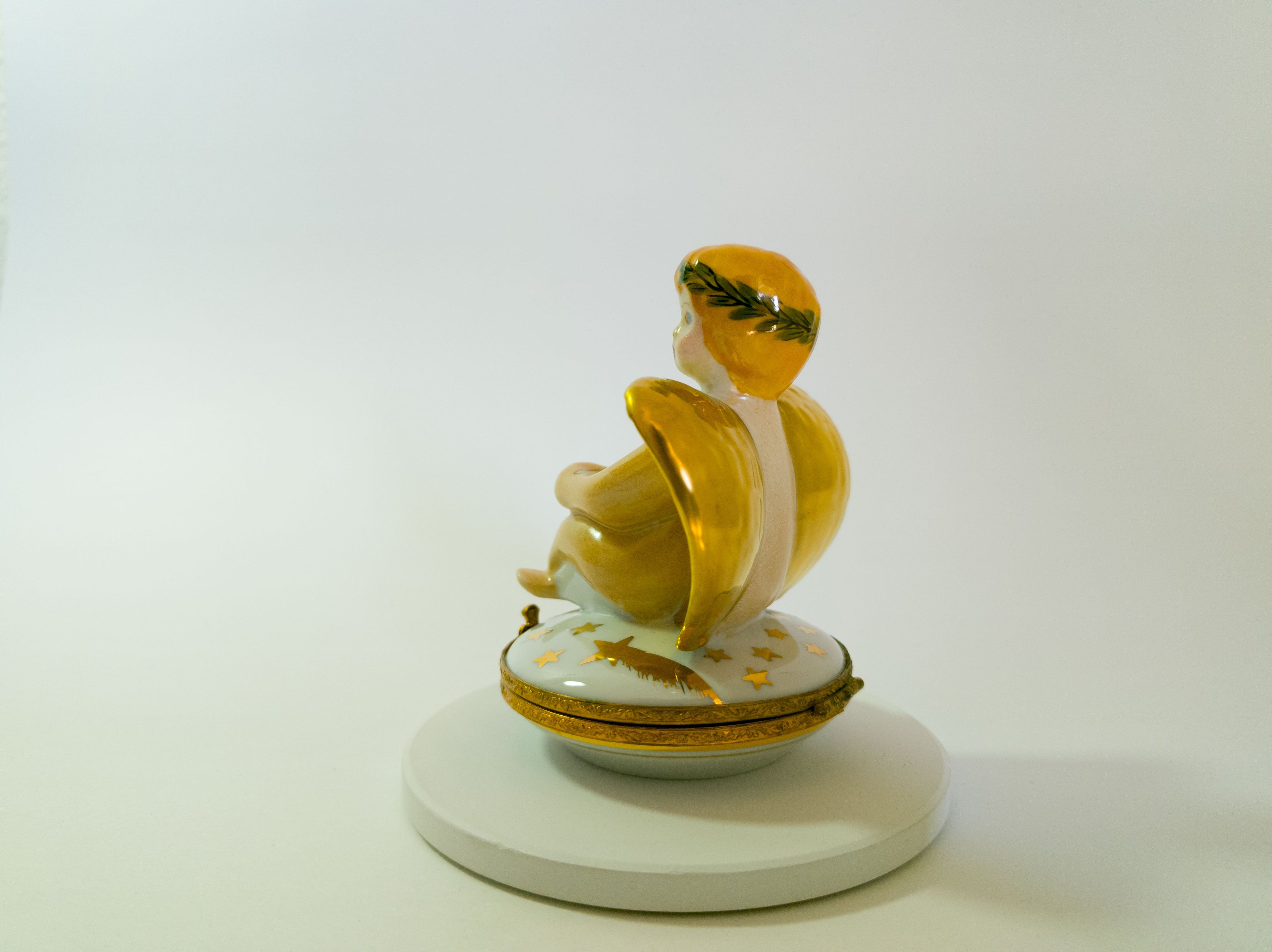 Angel with Gold Wings on Stars Limoges
