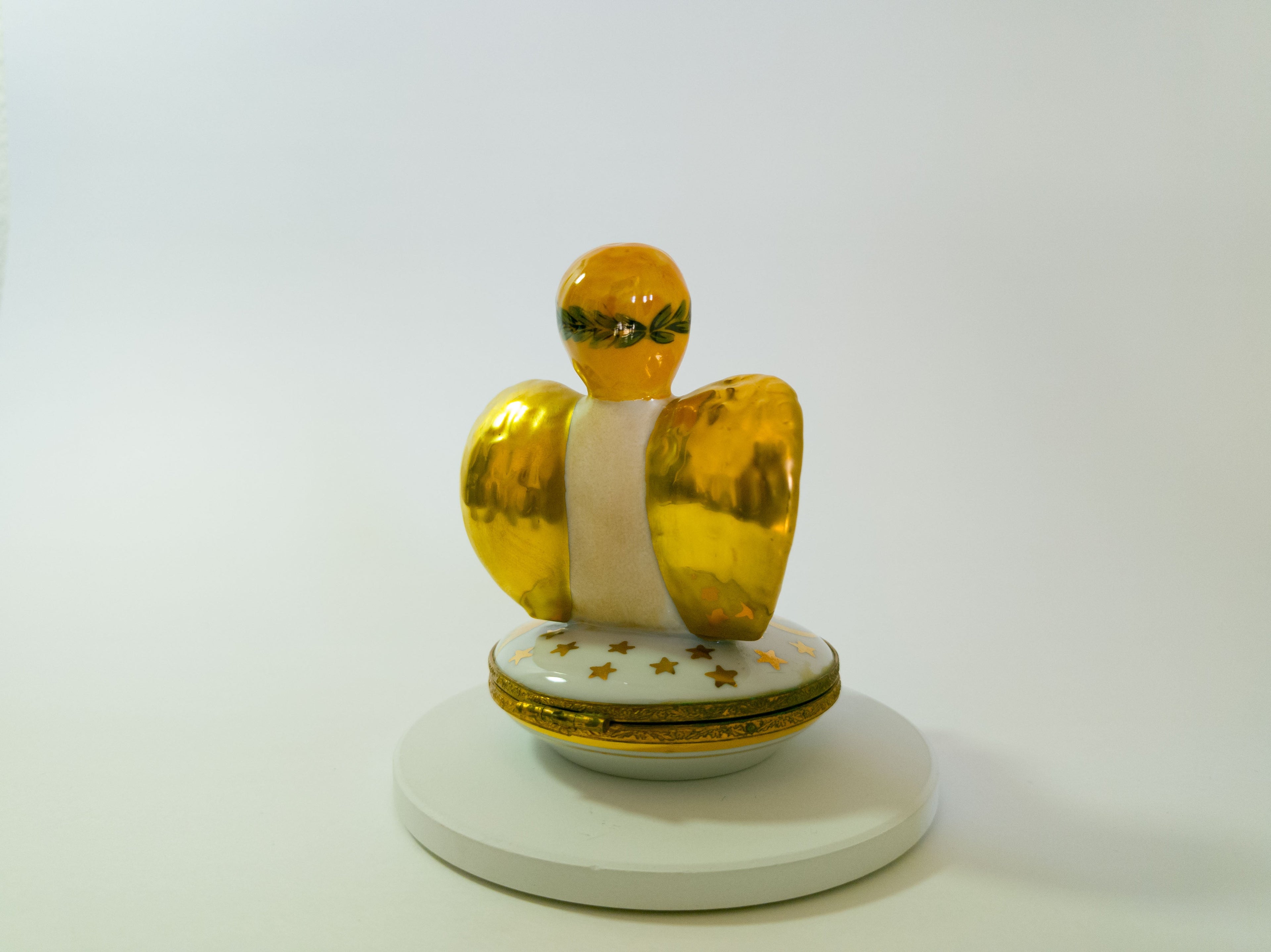 Angel with Gold Wings on Stars Limoges