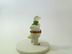 Limoges France Polar Bear with Green Scarf Trinket Box Hand Painted Porcelain