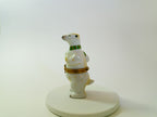 Limoges France Polar Bear with Green Scarf Trinket Box Hand Painted Porcelain