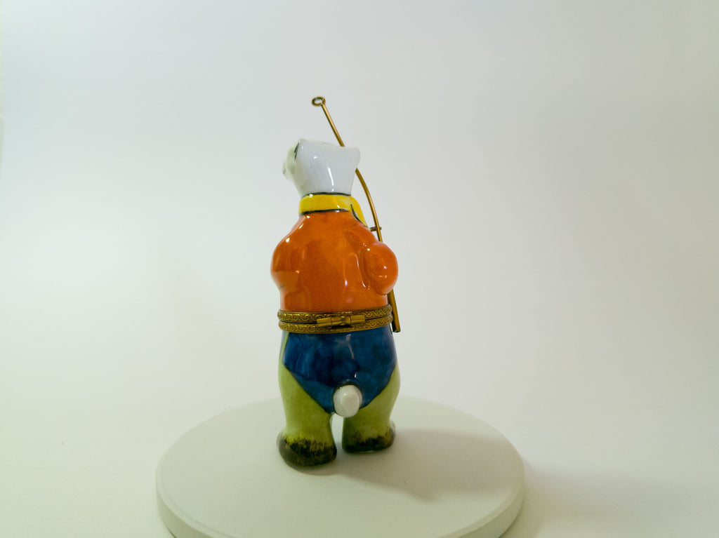 Polar Bear with Fishing Rod Limoges