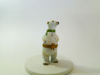 Limoges France Polar Bear with Green Scarf Trinket Box Hand Painted Porcelain