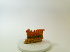 Limoges France Red & Gold Train Trinket Box Hand Painted Porcelain