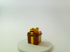 Limoges France Red & Gold Gift Box Trinket Box Hand Painted Porcelain