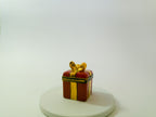 Limoges France Red & Gold Gift Box Trinket Box Hand Painted Porcelain