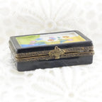 Vintage Limoges Flower Puzzle Trinket Box | Hand Painted Multicolor Floral Porcelain Box - LADYBIRD LAUGH