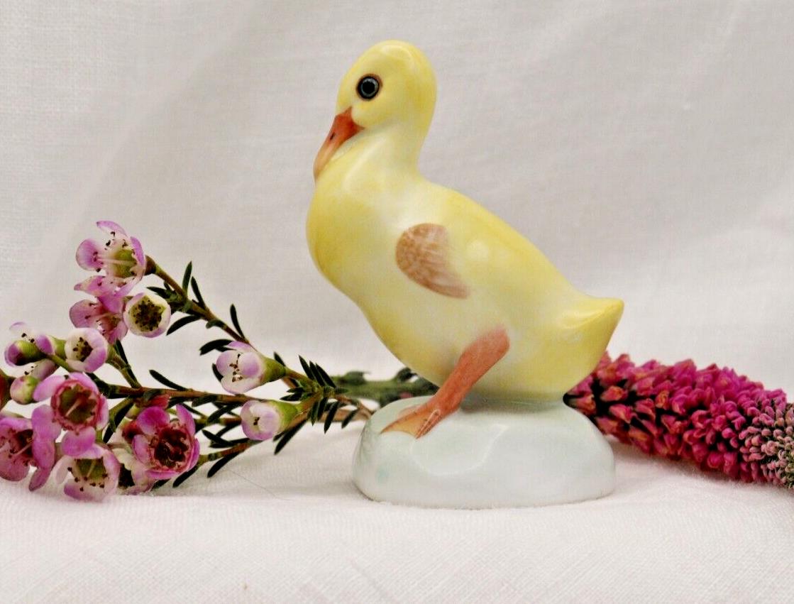 Herend Hungary Yellow Duckling Figurine Hand Painted Numbered Porcelain