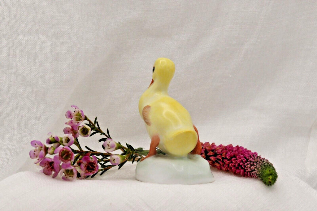 Herend Hungary Yellow Duckling Figurine Hand Painted Numbered Porcelain