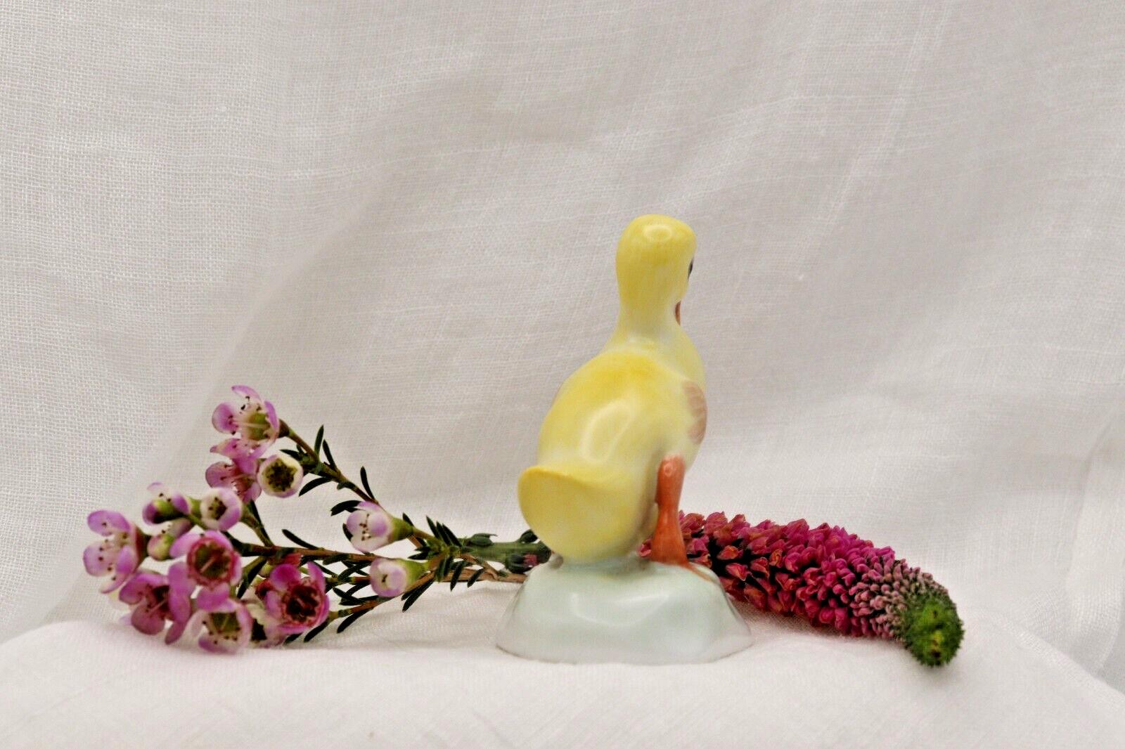 Herend Hungary Yellow Duckling Figurine Hand Painted Numbered Porcelain