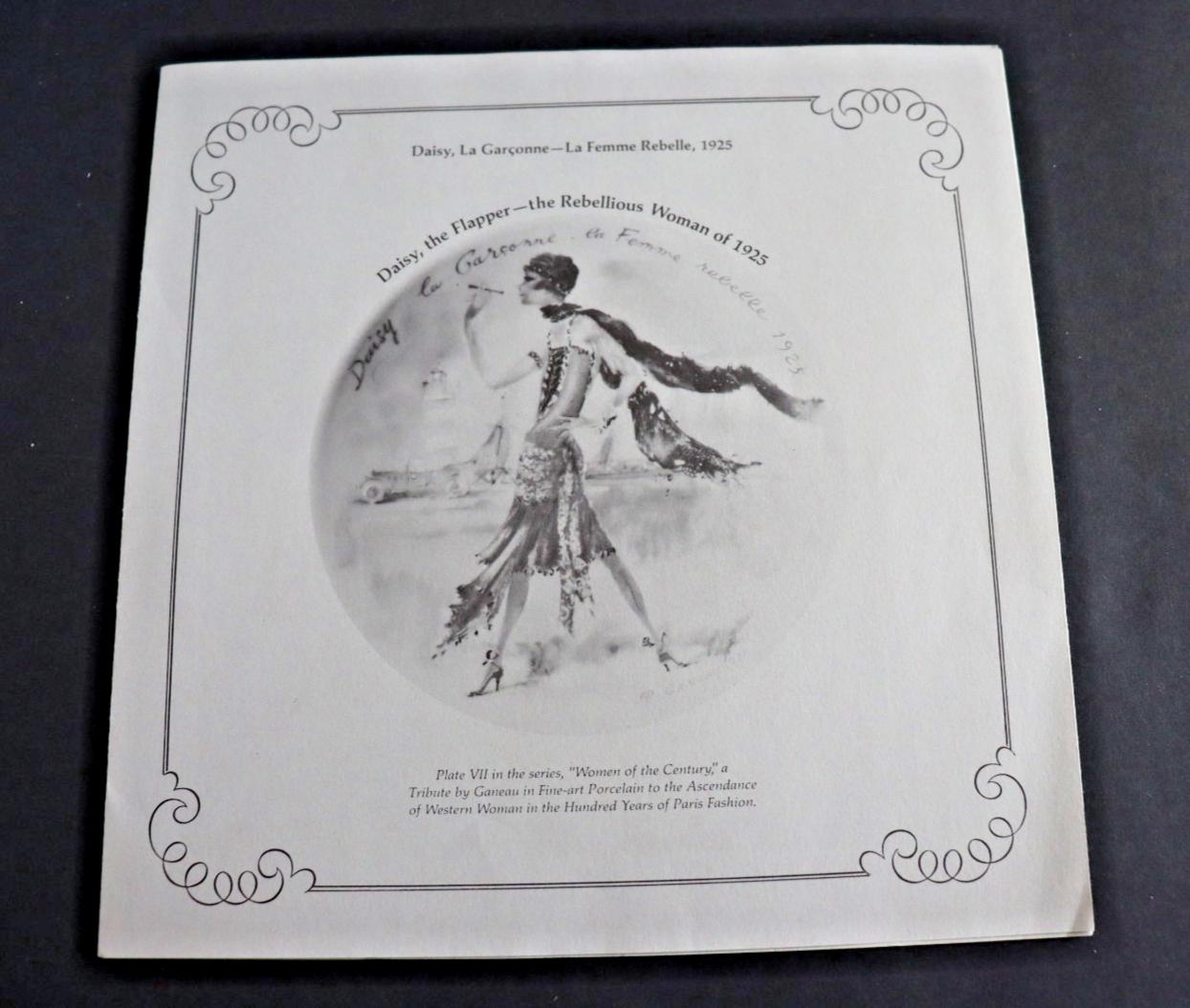 Flapper Plate: Roaring Twenties Daisy Motif (Limoges Porcelain)