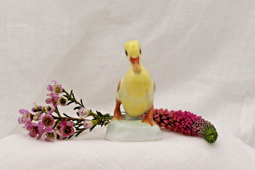 Herend Hungary Yellow Duckling Figurine Hand Painted Numbered Porcelain