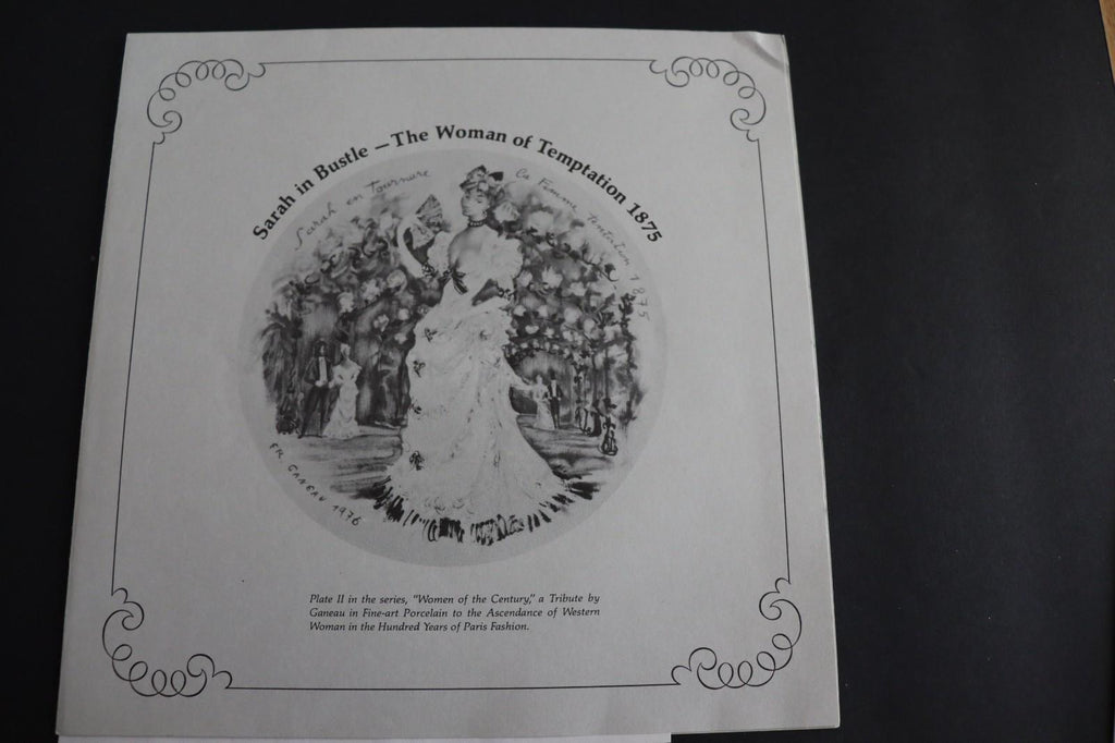 Limoges Porcelain Plate, Victorian Sarah in Bustle Dress (1875)