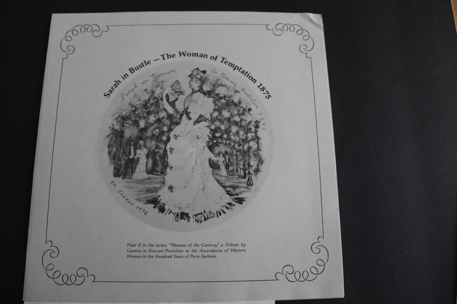 Limoges Porcelain Plate, Victorian Sarah in Bustle Dress (1875)