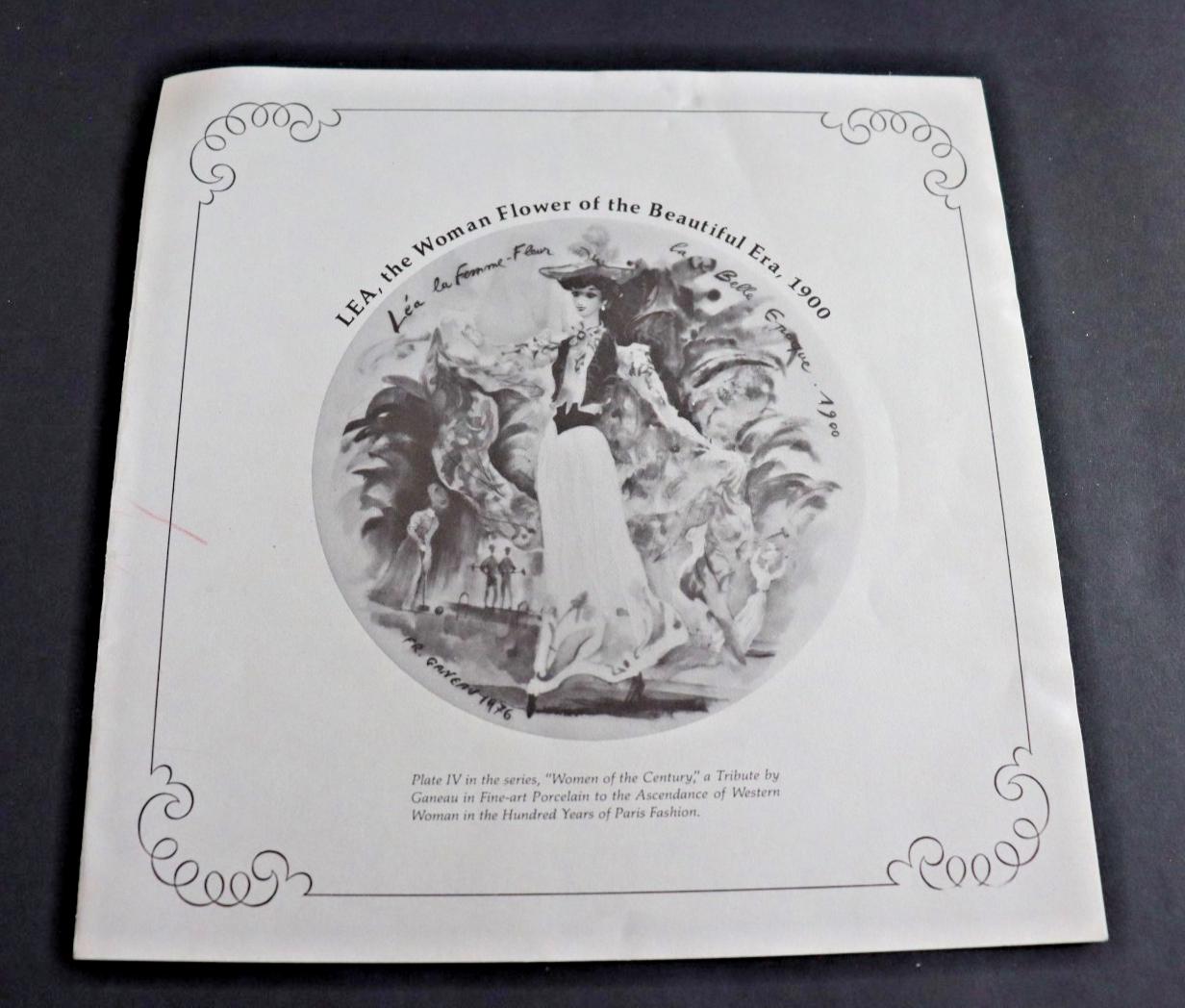 Léa la Femme Fleur Plate: Antique Limoges Porcelain, Hand Painted