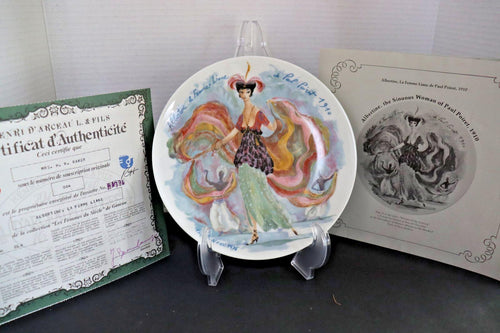 Art Nouveau Limoges Plate - Albertine by Paul Poiret, 1910