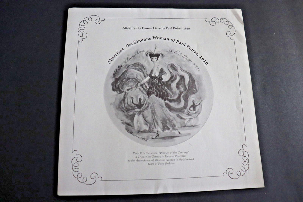 Art Nouveau Limoges Plate - Albertine by Paul Poiret, 1910