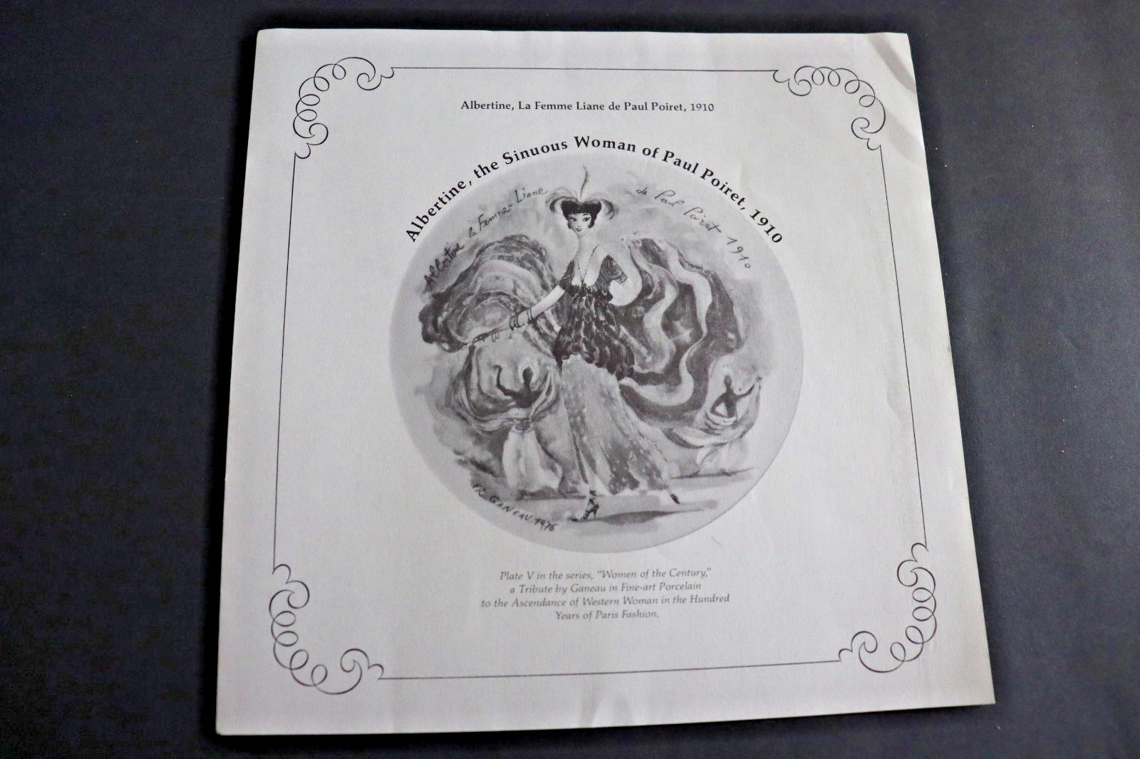 Art Nouveau Limoges Plate - Albertine by Paul Poiret, 1910