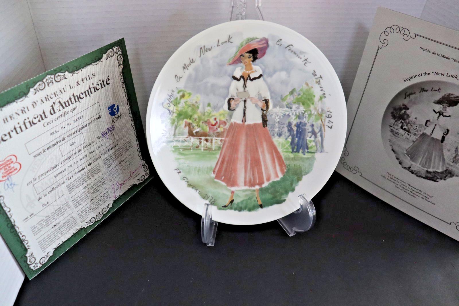 Sophie New Look Limoges Plate - Vintage 1947 Hand-Painted Porcelain