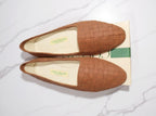 Cole Hann Woven Suede Loafers - Women's Brown Slip-On Flats for Everyday Wear - Sz 8.5