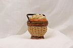 Limoges France Peint Main Egg Basket Trinket Box Hand Painted Porcelain