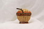 Limoges France Peint Main Egg Basket Trinket Box Hand Painted Porcelain