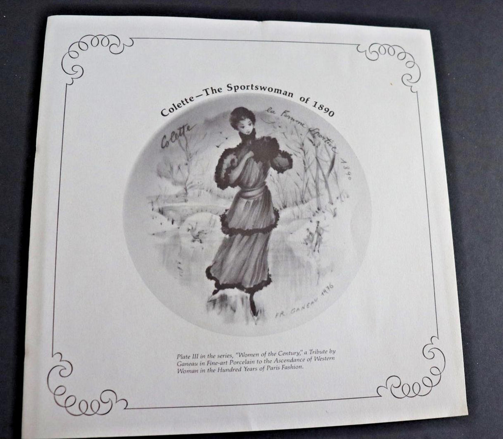 Limoges Collectible Plate - Hand-Painted 1890 Sportswoman Art