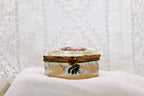 Vintage Limoges France Romantic Couple Trinket Box Hand Painted Porcelain