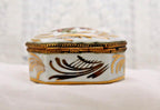 Vintage Limoges France Romantic Couple Trinket Box Hand Painted Porcelain