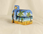 Limoges France Beach Mailbox Trinket Box Tropical Coastal Scene Limited Edition