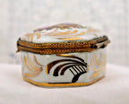 Vintage Limoges France Romantic Couple Trinket Box Hand Painted Porcelain