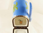 Limoges France Beach Mailbox Trinket Box Tropical Coastal Scene Limited Edition