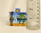 Limoges France Beach Mailbox Trinket Box Tropical Coastal Scene Limited Edition