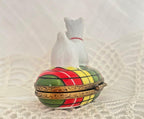 Limoges France Peint Main Signed Westie/Scottie Dog Trinket Box