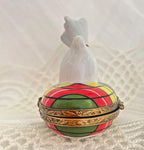 Limoges France Peint Main Signed Westie/Scottie Dog Trinket Box