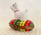 Limoges France Peint Main Signed Westie/Scottie Dog Trinket Box