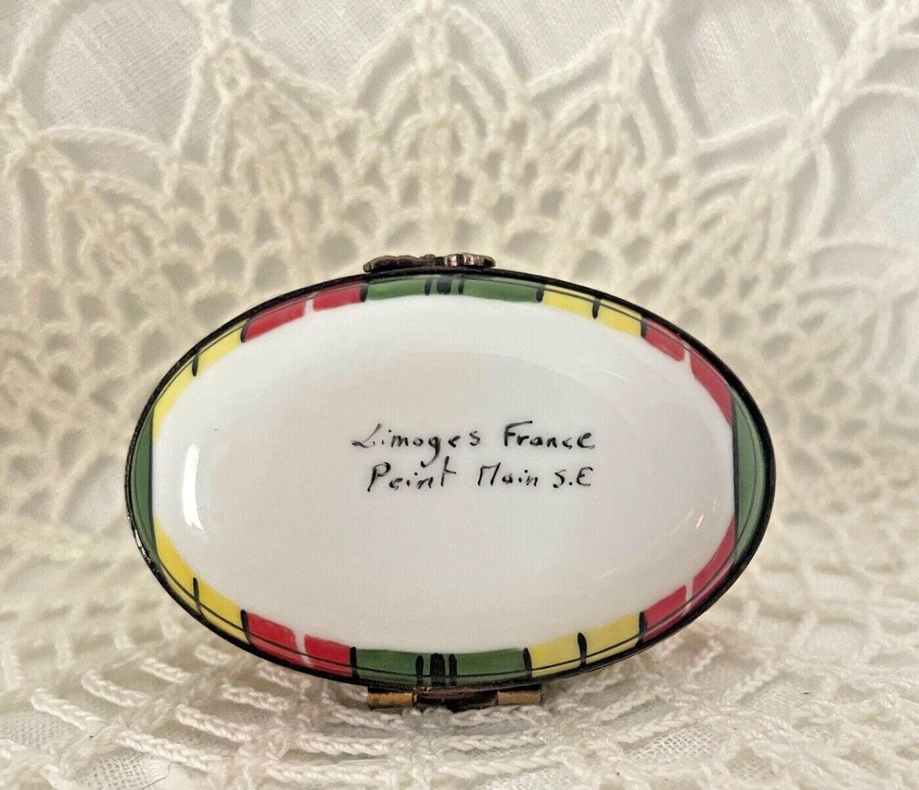 Limoges France Peint Main Signed Westie/Scottie Dog Trinket Box