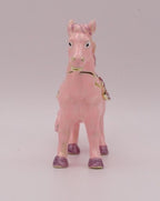 Keren Kopal Pink Horse Trinket Box | Jeweled Enamel Pony Keepsake Box | Swarovski Crystal Collectible