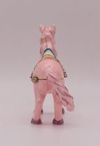 Keren Kopal Pink Horse Trinket Box | Jeweled Enamel Pony Keepsake Box | Swarovski Crystal Collectible