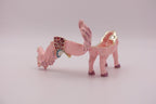Keren Kopal Pink Horse Trinket Box | Jeweled Enamel Pony Keepsake Box | Swarovski Crystal Collectible