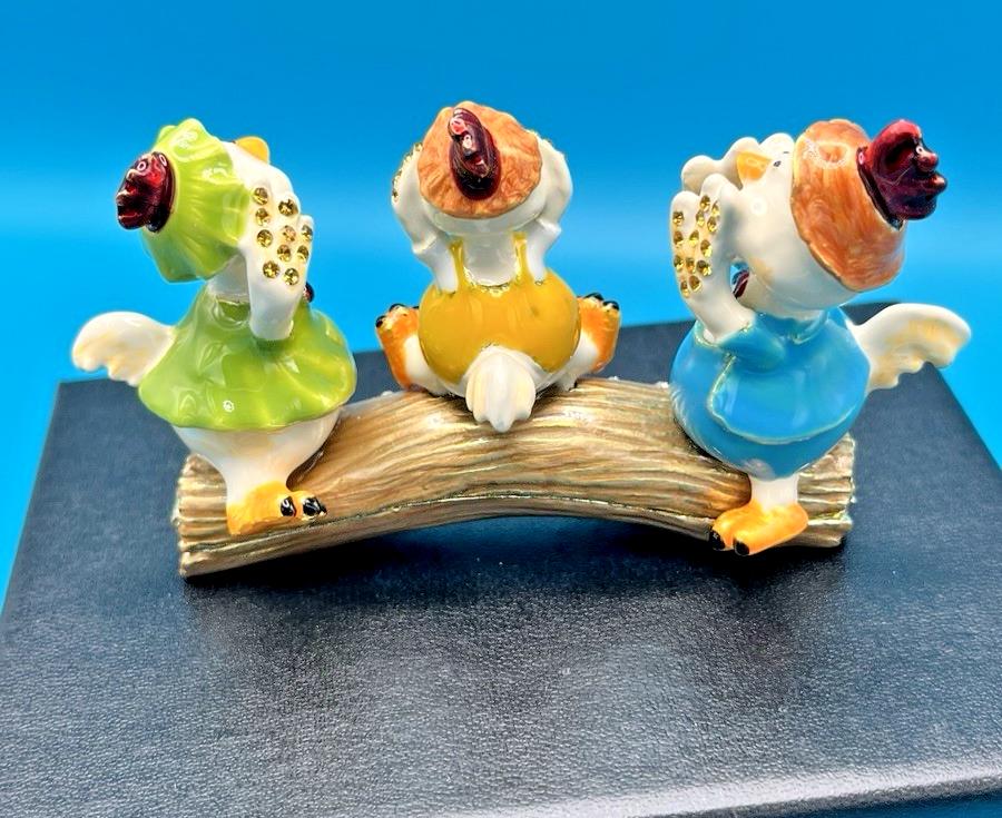 Keren Kopal Ducklings Hear No Evil See No Evil Speak No Evil Trinket Box
