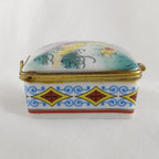 Limoges Style - Japanese Geisha Trinket Box Vintage Hand Painted Collectible